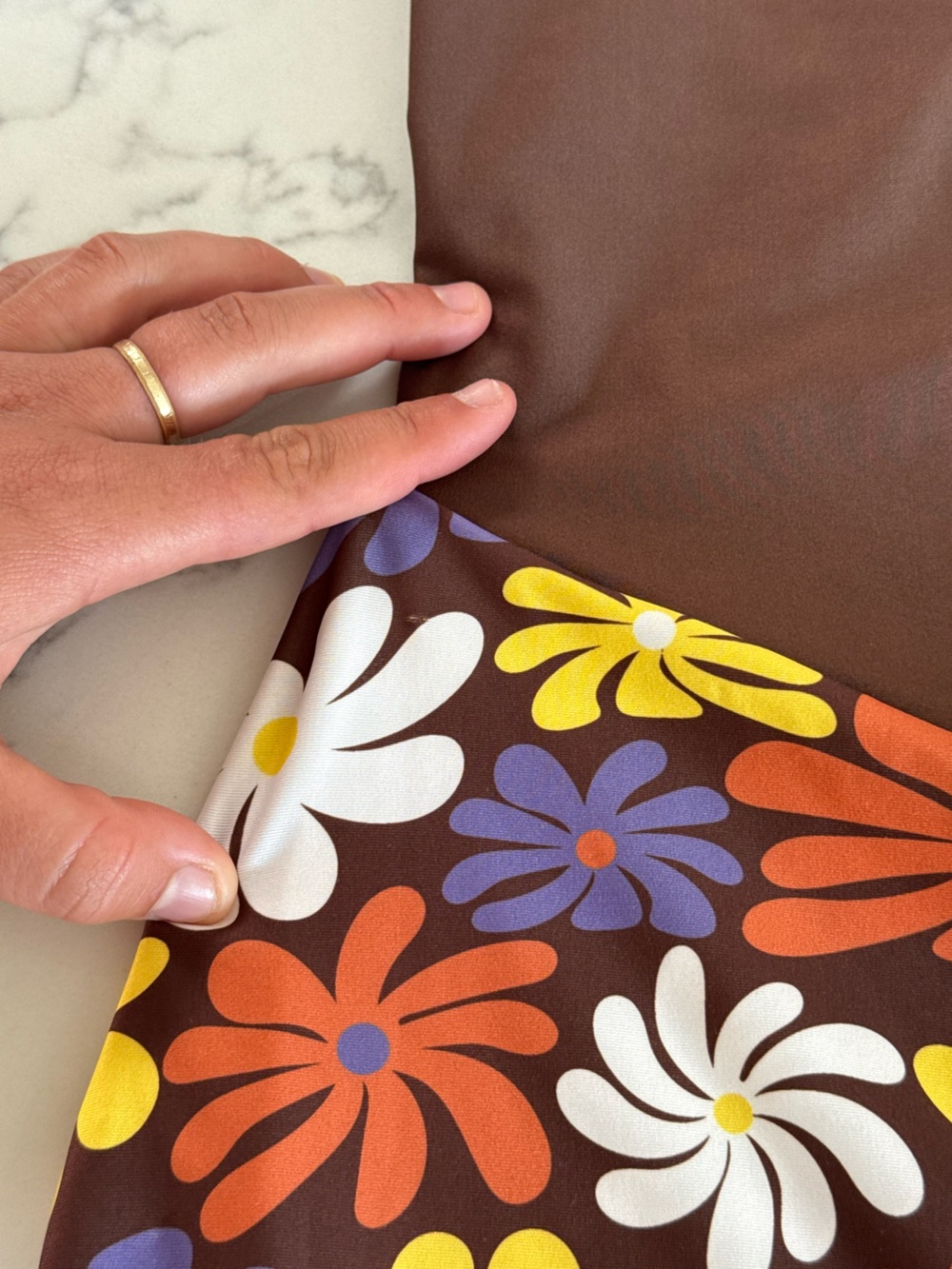 Inner Relm Holiday Surf Suit - Choc Flower - Size Large — image 4 of 8